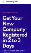 How companysewa.com looks like on a mobile device such as an iPhone.