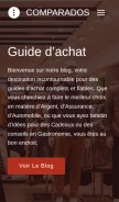 How comparados.fr looks like on a mobile device such as an iPhone.