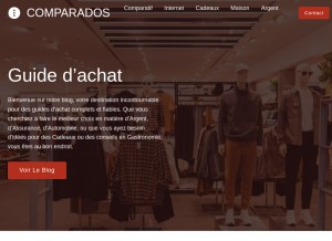 How comparados.fr looks like on a tablet such as an iPad.
