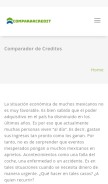 How compararcredit.com looks like on a mobile device such as an iPhone.