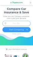 How compare.com looks like on a mobile device such as an iPhone.