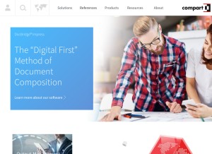 How compart.com looks like on a tablet such as an iPad.