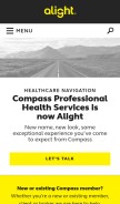 How compassphs.com looks like on a mobile device such as an iPhone.