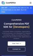 How compdf.com looks like on a mobile device such as an iPhone.