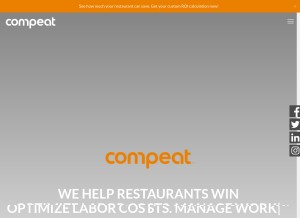 How compeat.com looks like on a tablet such as an iPad.