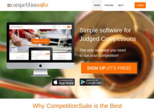 How competitionsuite.com looks like on a tablet such as an iPad.