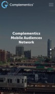 How complementics.com looks like on a mobile device such as an iPhone.