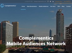 How complementics.com looks like on a tablet such as an iPad.
