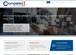 How completeit.com looks like on a tablet such as an iPad.
