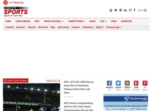 How completesports.com looks like on a tablet such as an iPad.