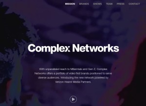 How complexnetworks.com looks like on a tablet such as an iPad.
