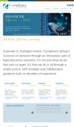 How complianceds.com looks like on a mobile device such as an iPhone.