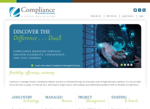 How complianceds.com looks like on a tablet such as an iPad.