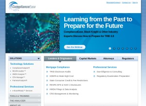 How complianceease.com looks like on a tablet such as an iPad.