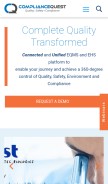 How compliancequest.com looks like on a mobile device such as an iPhone.