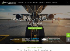 How componentcontrol.com looks like on a tablet such as an iPad.