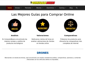 How compralobueno.com looks like on a tablet such as an iPad.
