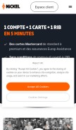 How compte-nickel.fr looks like on a mobile device such as an iPhone.
