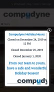 How compudyne.com looks like on a mobile device such as an iPhone.