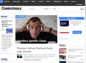 How computable.nl looks like on a tablet such as an iPad.