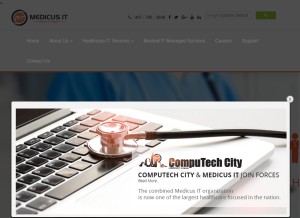 How computechcity.com looks like on a tablet such as an iPad.