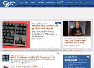 How computerbase.de looks like on a tablet such as an iPad.