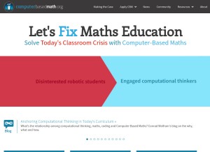 How computerbasedmath.org looks like on a tablet such as an iPad.