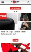 How computerbild.de looks like on a mobile device such as an iPhone.
