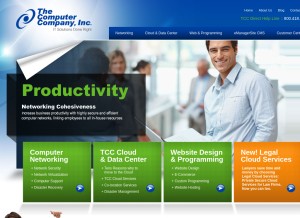 How computercompany.net looks like on a tablet such as an iPad.