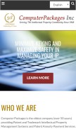 How computerpackages.com looks like on a mobile device such as an iPhone.