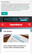 How computerweekly.com looks like on a mobile device such as an iPhone.