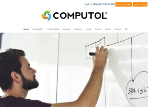 How computol.com looks like on a tablet such as an iPad.