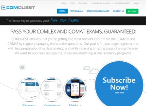 How comquestmed.com looks like on a tablet such as an iPad.