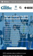 How comsoc.org looks like on a mobile device such as an iPhone.