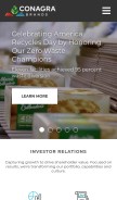 How conagrabrands.com looks like on a mobile device such as an iPhone.