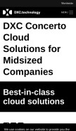 How concertocloud.com looks like on a mobile device such as an iPhone.