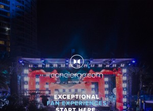 How concierge.com looks like on a tablet such as an iPad.