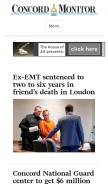 How concordmonitor.com looks like on a mobile device such as an iPhone.
