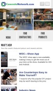 How concretenetwork.com looks like on a mobile device such as an iPhone.