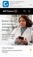 How concur.com looks like on a mobile device such as an iPhone.