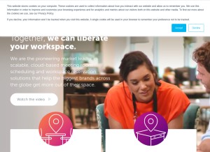 How condecosoftware.com looks like on a tablet such as an iPad.