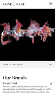 How condenast.com looks like on a mobile device such as an iPhone.