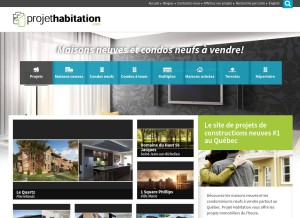 How condoneuf.com looks like on a tablet such as an iPad.