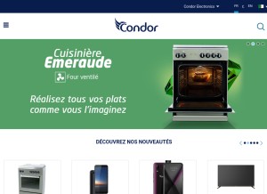 How condor.dz looks like on a tablet such as an iPad.