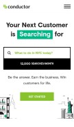 How conductor.com looks like on a mobile device such as an iPhone.