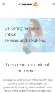 How conduent.com looks like on a mobile device such as an iPhone.