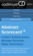 How conferenceabstracts.com looks like on a mobile device such as an iPhone.