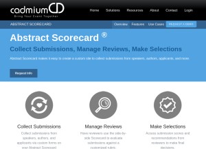 How conferenceabstracts.com looks like on a tablet such as an iPad.