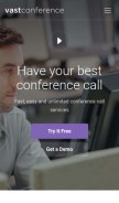 How conferencecalling.com looks like on a mobile device such as an iPhone.