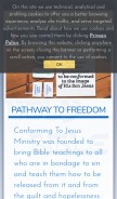 How conformingtojesus.com looks like on a mobile device such as an iPhone.